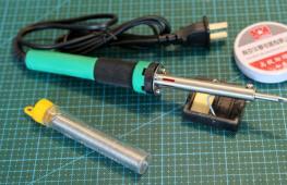 Soldering with a soldering iron at home