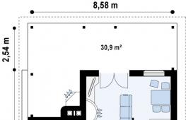 Зручне планування будинку для життя Планування будинку 9 на 11 другий поверх